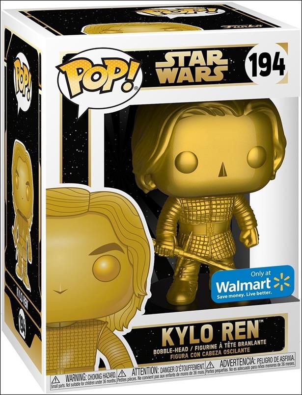 POP! Star Wars figure 194-D Kylo Ren (Gold) Walmart Exclusive