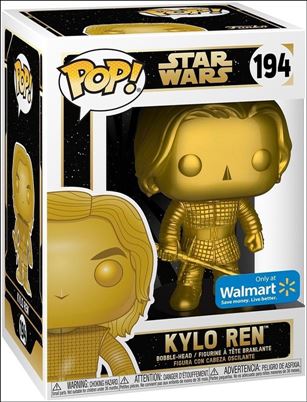 POP! Star Wars figure 194-D Kylo Ren (Gold) Walmart Exclusive