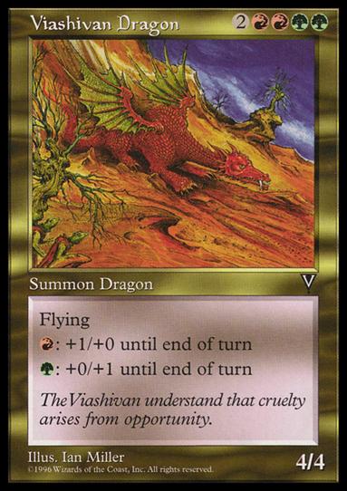 Magic the Gathering: Visions (Base Set) card 140 Viashivan Dragon