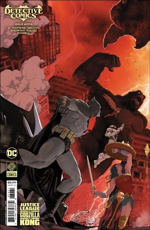 Detective Comics (1937) issue 1074-G Mikel Janin JL Vs Godzilla Vs Kong Cardstock Cover