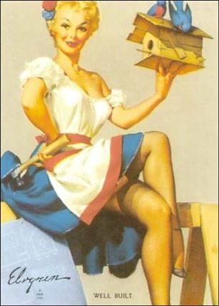 Elvgren's Calendar Pinups (Base Set) card 77 Well Built