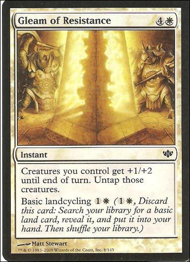 Magic the Gathering: Conflux (Base Set) card 8-B Gleam of Resistance (foil)