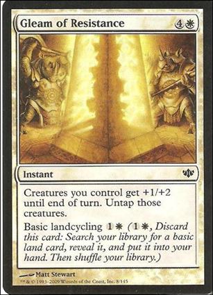 Magic the Gathering: Conflux (Base Set) card 8-B Gleam of Resistance (foil)