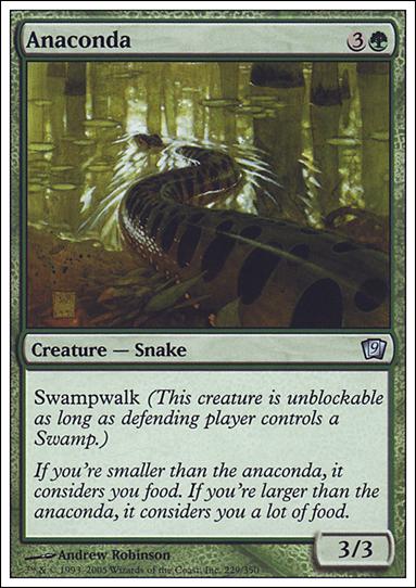 Magic the Gathering: 9th Edition (Base Set) card 229 Anaconda