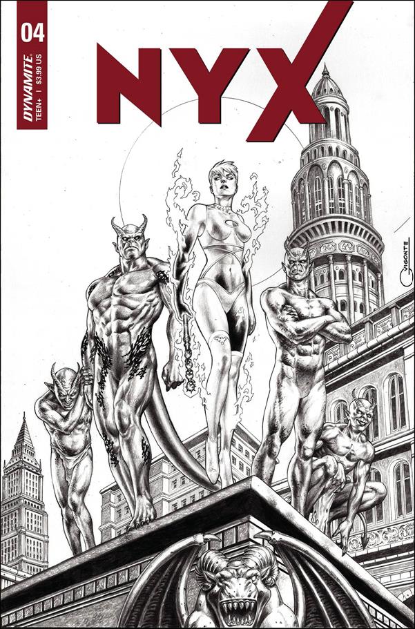 Nyx (2021) issue 4-L Geebo Vigonte 1:11 Black & White Cover