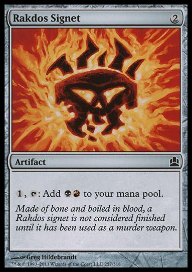 Magic the Gathering: Commander (Base Set) card 257 Rakdos Signet