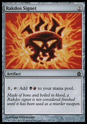 Magic the Gathering: Commander (Base Set) card 257 Rakdos Signet