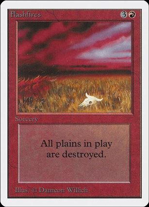 Magic the Gathering: Unlimited (Base Set) card 152 Flashfires