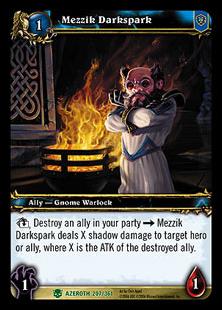 World of Warcraft: Heroes of Azeroth (Base Set) card 207 Mezzik Darkspark