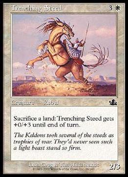 Magic the Gathering: Prophecy (Base Set) card 26 Trenching Steed