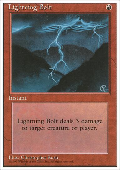 Magic the Gathering: 4th Edition (Base Set) card 208 Lightning Bolt