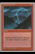 Magic the Gathering: 4th Edition (Base Set) card 208 Lightning Bolt