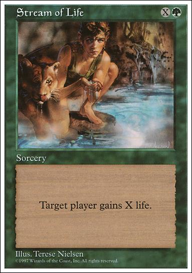 Magic the Gathering: 5th Edition (Base Set) card 328 Stream of Life