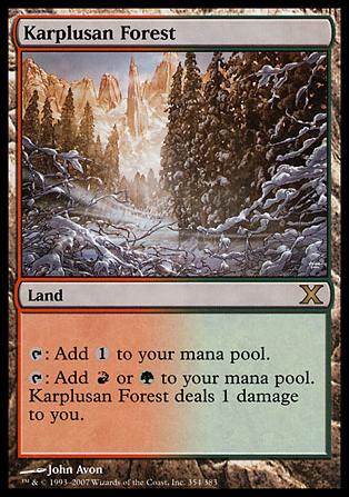 Magic the Gathering: 10th Edition (Base Set) card 354 Karplusan Forest