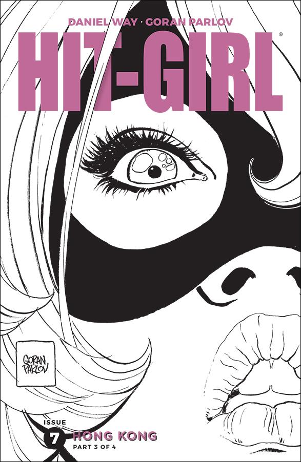 Hit-Girl Season Two issue 7-B Goran Parlov Black & White Cover
