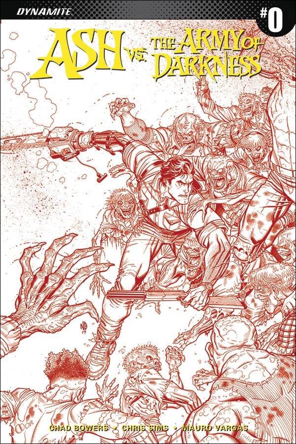 Ash vs. the Army of Darkness issue 0-E Nick Bradshaw 1:40 "Blood Red" Cover