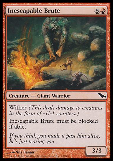 Magic the Gathering: Shadowmoor (Base Set) card 95 Inescapable Brute