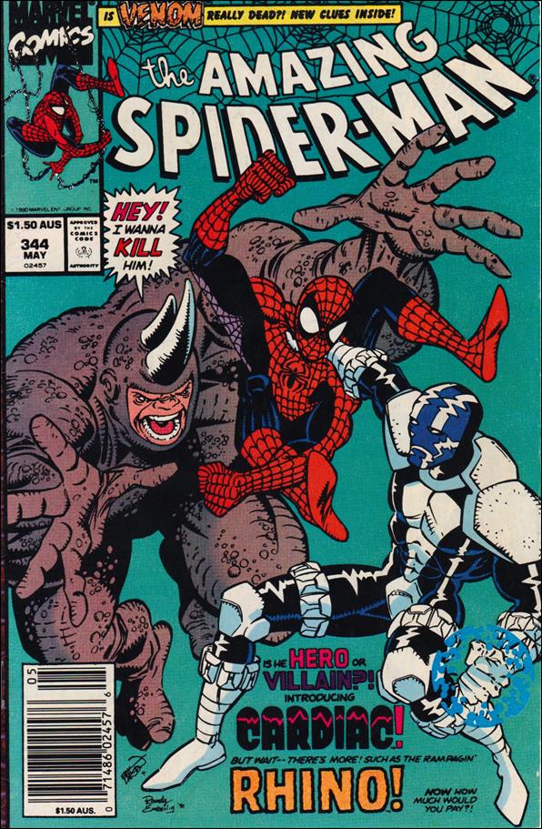 Amazing Spider-Man (1963) issue 344-B Australian Price Cover
