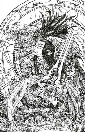 Jim Henson's The Dark Crystal: Age of Resistance issue 2-D David Petersen 1:25 Black & White Cover