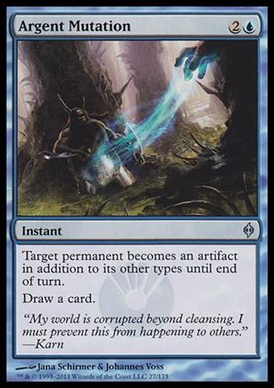 Magic the Gathering: New Phyrexia card 27 Argent Mutation