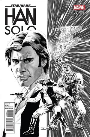 Han Solo issue 1-E John Cassaday 1:200 Sketch Cover