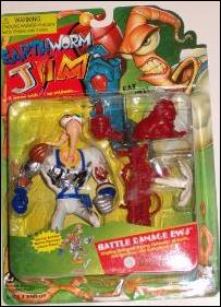 Earthworm Jim (1994) figure 2 Battle Damage EWJ