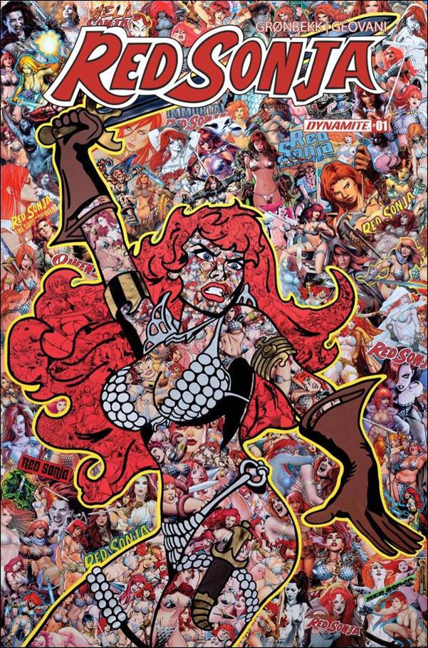 Red Sonja (2023) issue 1-F Pascal Garcin Collage Cover