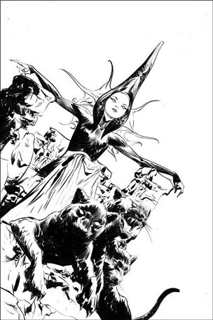 Sacred Six issue 4-P Jae Lee 1:40 Black & White Virgin Cover
