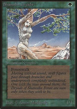 Magic the Gathering: Limited Edition Beta (Base Set) card 217 Shanodin Dryads