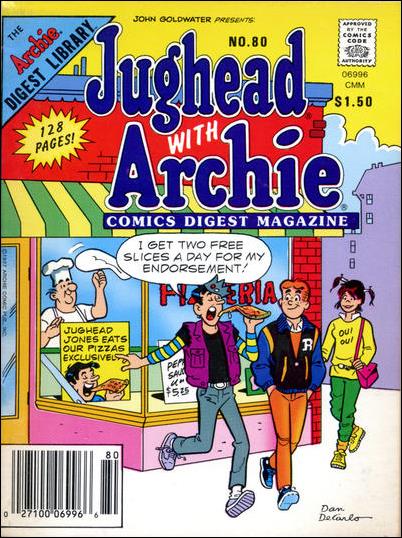 Jughead with Archie Digest Magazine issue 80-B Canadian Price Cover