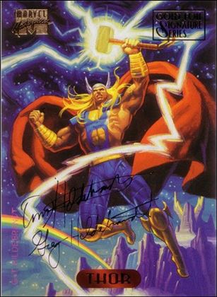 1994 Marvel Masterpieces (Gold-Foil Signature Parallel Base Set) card 124 Thor