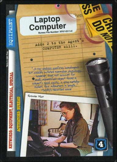 X-Files: The Truth Is Out There (Base Set) card XF97-0311v2 Laptop Computer