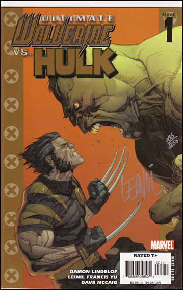 Ultimate Wolverine vs Hulk issue 1-D Dynamic Forces (Signed by Leinil Francis Yu) 1/250