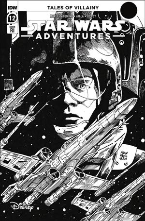 Star Wars Adventures (2020) issue 12-C Francesco Francavilla 1:10 Black & White Cover
