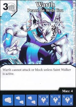 DC Comics Dice Masters War of Light card 72 Warth: Peace Be With You