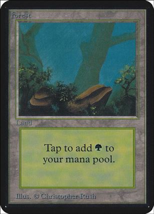 Magic the Gathering: Limited Edition Alpha (Base Set) card 290-B Forest