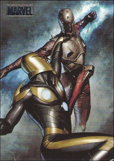 Marvel Heroes and Villains (Silver Foil Parallel Base Set) card 6 Nova vs Penance