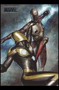 Marvel Heroes and Villains (Silver Foil Parallel Base Set) card 6 Nova vs Penance