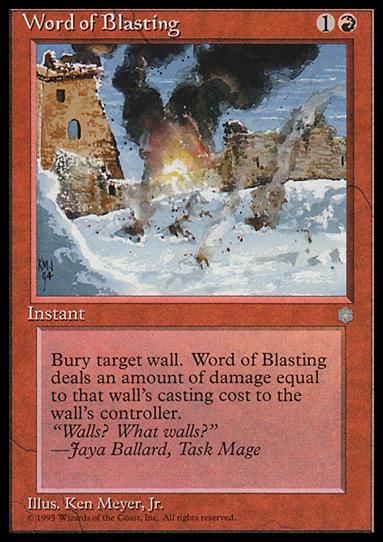 Magic the Gathering: Ice Age (Base Set) card 224 Word of Blasting