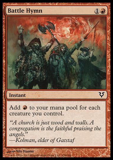Magic the Gathering: Avacyn Restored (Base Set) card 128 Battle Hymn