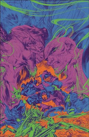 Knight Terrors: Night's End issue 1-D Howard Porter Darkest Hour Neon Cardstock Cover