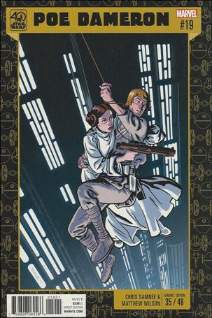 Poe Dameron issue 19-B Chris Samnee Star Wars 40th Anniversary Cover