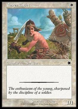 Magic the Gathering: Starter 1999 (Base Set) card 15 Eager Cadet