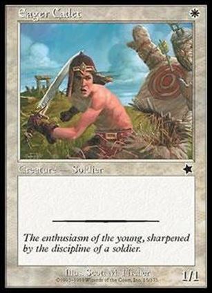 Magic the Gathering: Starter 1999 (Base Set) card 15 Eager Cadet