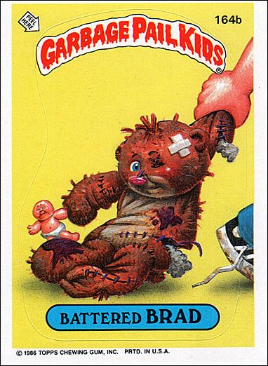 Garbage Pail Kids: Series 04 (Base Set) card 164b-B Battered Brad