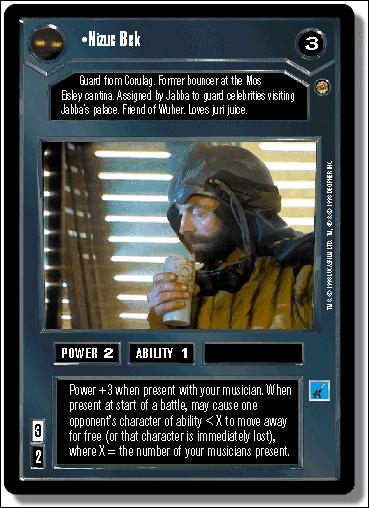 Star Wars: Jabba's Palace Limited (Base Set) card 24 Nizuc Bek