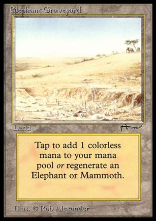 Magic the Gathering: Arabian Nights (Base Set) card 74 Elephant Graveyard