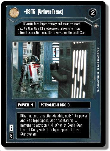 Star Wars: A New Hope Limited (Base Set) card 15 R3-T6 (Arthree-Teesix)