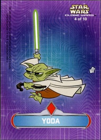 Star Wars: The Clone Wars (Die-Cut Sticker Subset) card 4 Yoda