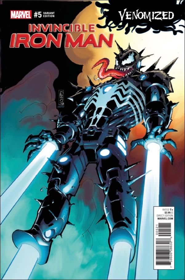 Invincible Iron Man (2017) issue 5-B Rick Leonardi Venomized Cover